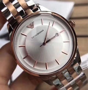  Shop Authentic Emporio Armani Lambda Analog Silver Dial Two Tone Steel Strap Watch For Men - AR11044 - Luxxuri