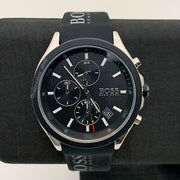  Shop Authentic Hugo Boss Velocity Black Dial Black Leather Strap Watch for Men - 1513716 - Luxxuri
