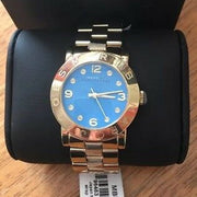 Shop Authentic Marc Jacobs Amy Blue Dial Gold Steel Strap Watch for Women - MBM3303 - Luxxuri