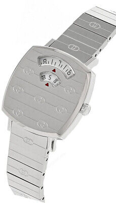  Shop Authentic Gucci Grip Quartz Silver Dial Silver Steel Strap Watch For Men - YA157501 - Luxxuri
