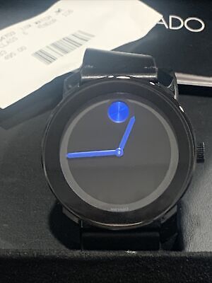  Shop Authentic Movado Bold TR90 Black Dial Black Leather Strap Watch For Men - 3600307 - Luxxuri