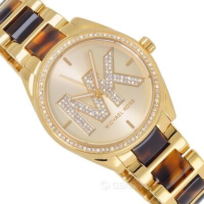  Shop Authentic Michael Kors Janelle Quartz Gold Dial Two Tone Steel Strap Watch For Women - MK4730 - Luxxuri
