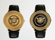  Shop Authentic Versace V Metal Icon Quartz Silver Dial Brown Leather Strap Watch For Men - VQL010015 - Luxxuri