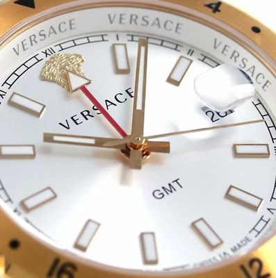  Shop Authentic Versace Hellenyium GMT Silver Dial Two Tone Steel Strap Watch for Men - V11030015 - Luxxuri
