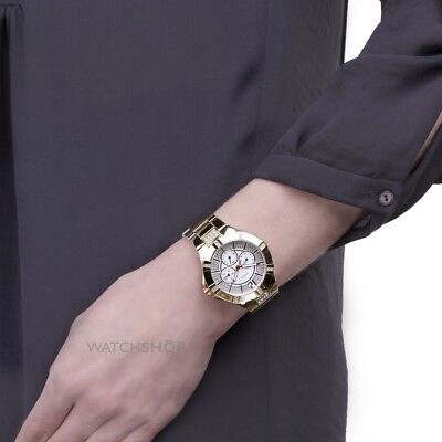  Shop Authentic Guess Vista Diamonds Gold Dial Gold Steel Strap Watch for Women - W13573L1 - Luxxuri