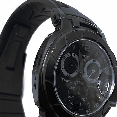  Shop Authentic Tissot T Race Chronograph Black Dial Black Rubber Strap Watch for Men - T048.417.37.057.00 - Luxxuri