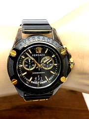  Shop Authentic Versace Icon Active Chronograph Black Dial Black Steel Strap Watch for Men - VEZ700421 - Luxxuri