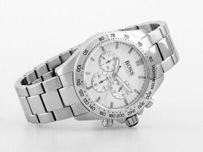  Shop Authentic Hugo Boss Ikon Chronograph White Dial Silver Steel Strap Watch for Men - 1512962 - Luxxuri