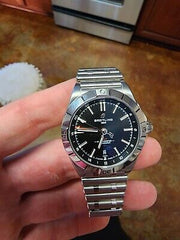  Shop Authentic Breitling Chronomat GMT 40 Automatic Black Dial Silver Steel Strap Watch for Men - A32398101B1A1 - Luxxuri