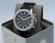  Shop Authentic Fossil Pilot 54 Chronograph Black Dial Black Leather Strap Watch for Men - FS5181 - Luxxuri