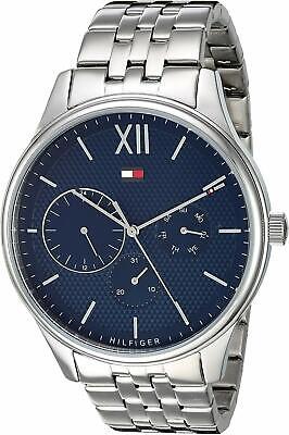  Shop Authentic Tommy Hilfiger Damon Chronograph Blue Dial Silver Steel Strap Watch for Men - 1791416 - Luxxuri