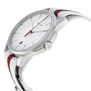  Shop Authentic Gucci G Timeless Quartz White DIal White NATO Strap Watch For Men - YA126322 - Luxxuri