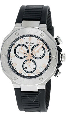 Shop Authentic Tissot T Race Chronograph White Dial Black Rubber Strap Watch For Men - T141.417.17.011.00 - Luxxuri