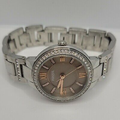  Shop Authentic Fossil Virginia Taupe Dial Silver Steel Strap Watch for Women - ES4147 - Luxxuri