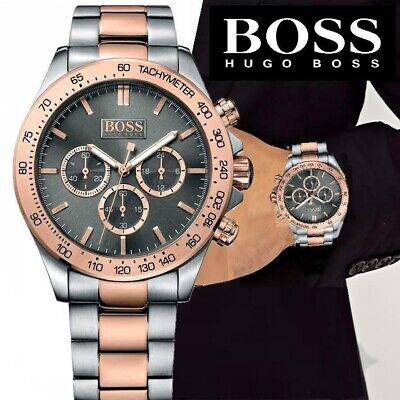  Shop Authentic Hugo Boss Ikon Grey Dial Two Tone Steel Strap Watch for Men - 1513339 - Luxxuri