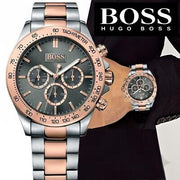  Shop Authentic Hugo Boss Ikon Grey Dial Two Tone Steel Strap Watch for Men - 1513339 - Luxxuri