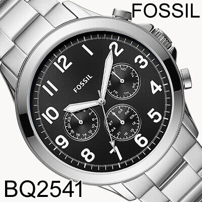  Shop Authentic Fossil Pilot Chronograph Black Dial Silver Steel Strap Watch for Men - FS5141 - Luxxuri