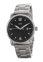  Shop Authentic Fossil The Commuter Black Dial Silver Steel Strap Watch for Men - FS5391 - Luxxuri
