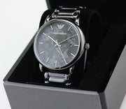  Shop Authentic Emporio Armani Luigi Analog Grey Dial Grey Steel Strap Watch For Men - AR11155 - Luxxuri