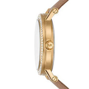  Shop Authentic Michael Kors Corey Analog Gold Dial Brown Leather Strap Watch for Women - MK2986 - Luxxuri
