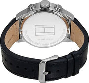  Shop Authentic Tommy Hilfiger Sport Chronograph Black Dial Black Leather Strap Watch for Men - 1791050 - Luxxuri