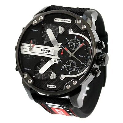  Shop Authentic Diesel Mr. Daddy 2.0 Quartz Black Dial Black Nylon Strap Watch For Men - DZ7433 - Luxxuri