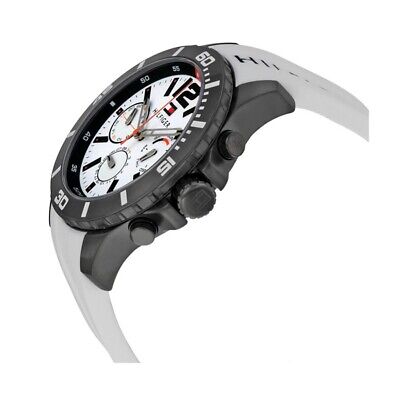  Shop Authentic Tommy Hilfiger Nolan Multi Function White Dial White Rubber Strap Watch for Men - 1791146 - Luxxuri
