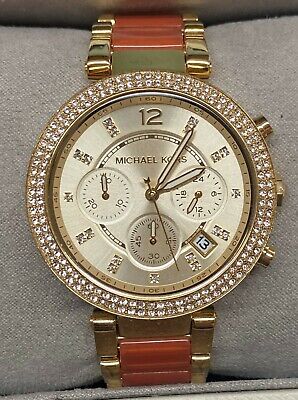  Shop Authentic Michael Kors Parker Gold Dial Two Tone Steel Strap Watch for Women - MK6139 - Luxxuri