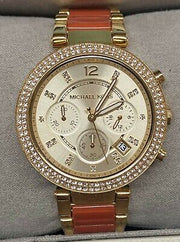  Shop Authentic Michael Kors Parker Gold Dial Two Tone Steel Strap Watch for Women - MK6139 - Luxxuri
