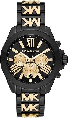  Shop Authentic Michael Kors Wren Chronograph Black Dial Two Tone Steel Strap Watch for Women - MK6978 - Luxxuri