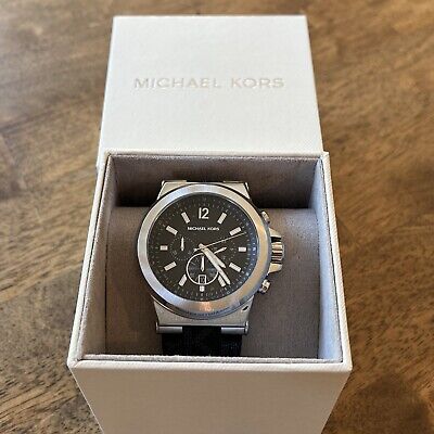  Shop Authentic Michael Kors Dylan Chronograph Black Dial Black Rubber Strap Watch For Men - MK8903 - Luxxuri