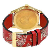  Shop Authentic Gucci G Timeless Quartz Red Dial Red Leather Strap Watch For Women - YA1264054 - Luxxuri