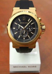  Shop Authentic Michael Kors Dylan Chronograph Black Dial Black Rubber Strap Watch for Men - MK8445 - Luxxuri