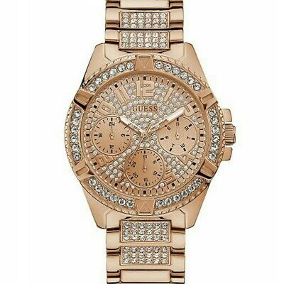  Shop Authentic Guess Frontier Chronograph Crystals Rose Gold Dial Rose Gold Steel Strap Watch for Men - W0799G3 - Luxxuri