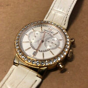  Shop Authentic Swarovski Citra Sphere Chrono White Dial White Leather Strap Watch for Women - 5080602 - Luxxuri