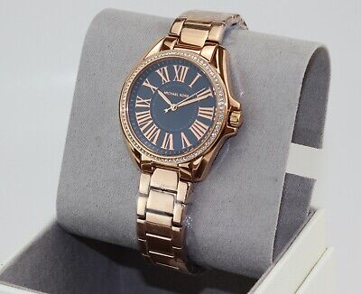  Shop Authentic Michael Kors Kacie Three Hand Black Dial Rose Gold Steel Strap Watch for Women - MK6930 - Luxxuri