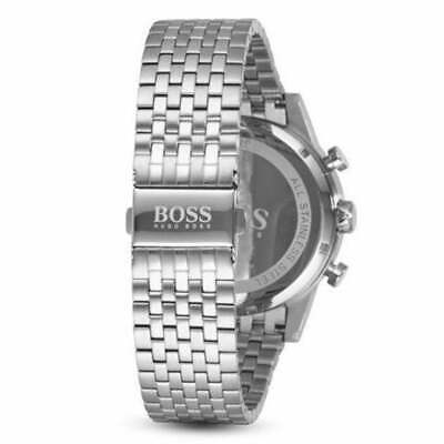  Shop Authentic Hugo Boss Navigator Chronograph Blue Dial Silver Steel Strap Watch for Men - 1513498 - Luxxuri