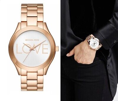  Shop Authentic Michael Kors Slim Runway White Dial Rose Gold Steel Strap Watch For Women - MK3804 - Luxxuri