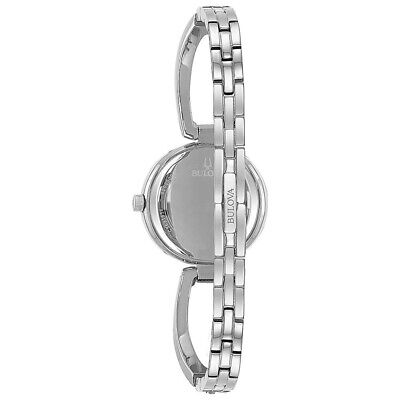  Shop Authentic Bulova Crystal Black Mother of Pearl Dial Silver Steel Strap Watch for Women - 96L224 - Luxxuri