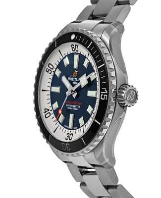  Shop Authentic Breitling Superocean Automatic 44mm Blue Dial Silver Steel Strap Watch for Men - A17376211C1A1 - Luxxuri
