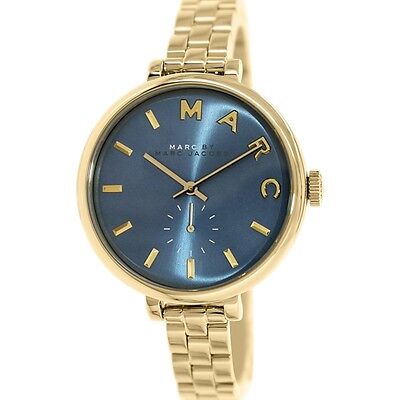  Shop Authentic Marc Jacobs Sally Blue Dial Gold Steel Strap Watch for Women - MBM3366 - Luxxuri