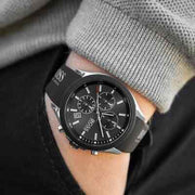  Shop Authentic Hugo Boss Velocity Black Dial Black Leather Strap Watch for Men - 1513716 - Luxxuri