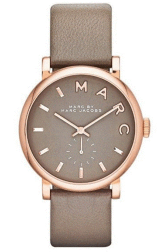  Shop Authentic Marc Jacobs Baker Grey Dial Grey Leather Strap Watch for Women - MBM1266 - Luxxuri