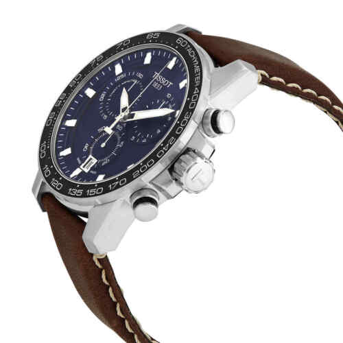  Shop Authentic Tissot Supersport Chrono Blue Dial Brown Leather Strap Watch For Men - T125.617.16.041.00 - Luxxuri