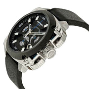  Shop Authentic Diesel BAMF Chronograph Black Dial Black Leather Strap Watch For Men - DZ7345 - Luxxuri