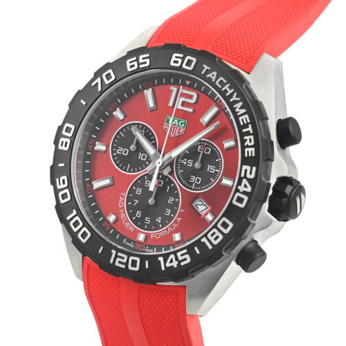  Shop Authentic Tag Heuer Formula 1 Chronograph Red Dial Red Rubber Strap Watch for Men - CAZ101AN.FT8055 - Luxxuri