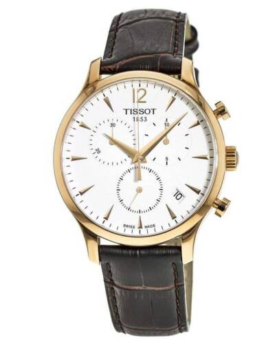 Shop Authentic Tissot T Classic Tradition Chronograph White Dial Brown Leather Strap Watch For Men - T063.617.36.037.00 - Luxxuri