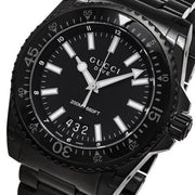  Shop Authentic Gucci Dive Quartz Black Dial Black Steel Strap Watch For Men - YA136205 - Luxxuri