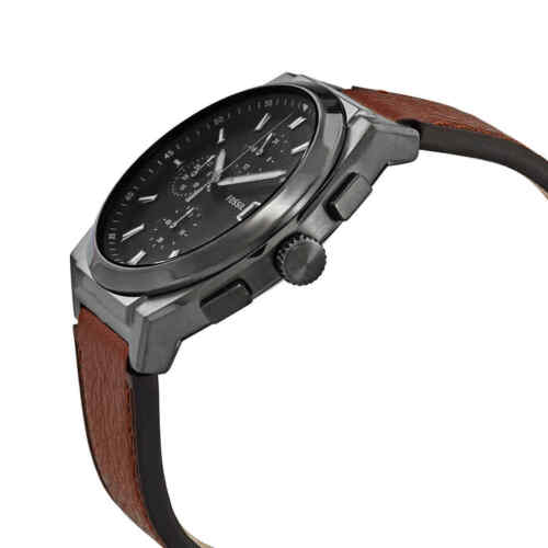  Shop Authentic Fossil Everett Chronograph Grey Dial Brown Leather Strap Watch for Men - FS5799 - Luxxuri