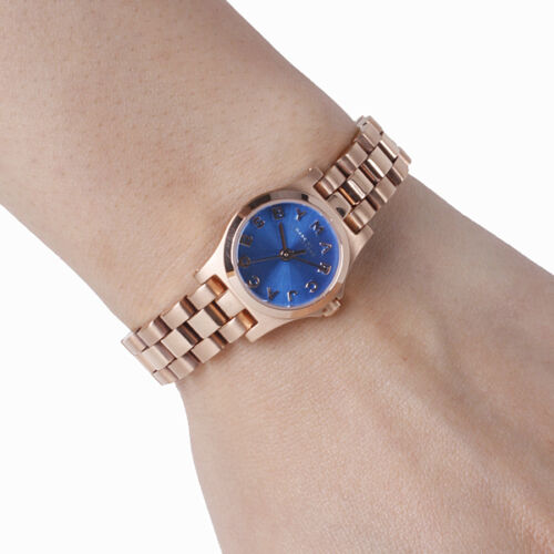  Shop Authentic Marc Jacobs Henry Dinky Blue Dial Rose Gold Steel Strap Watch for Women - MBM3204 - Luxxuri